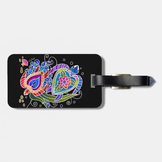 BINDI TURTLE Gepäckmarke Gepäckanhänger (Rückseite horizontal)