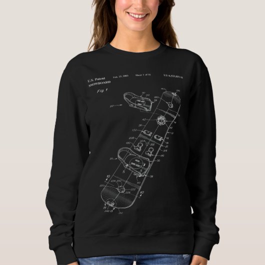 Binding Mechanism for a Snowboard Patent Poster Sweatshirt (Vorderseite)