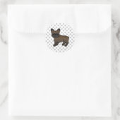 Bindle French Bulldog Niedlicher Cartoon Dog Runder Aufkleber (Tasche)