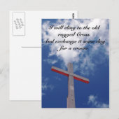 Bindung an das alte, gequälte Kreuz Postkarte (Vorne/Hinten)