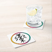 Bindungspapier-Untersetzer für Erfolg und Wohlstan Rechteckiger Pappuntersetzer (Vor Ort)