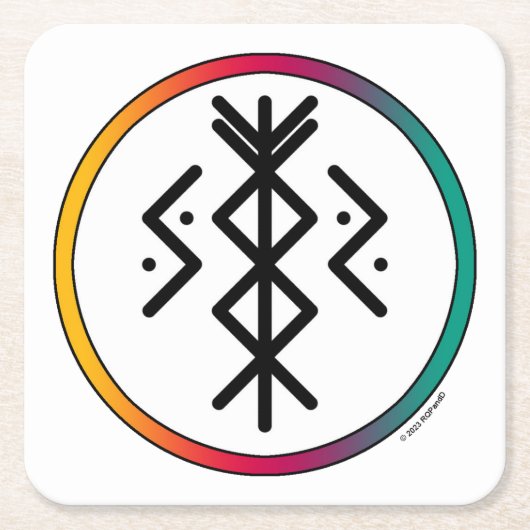 Bindungspapier-Untersetzer für Erfolg und Wohlstan Rechteckiger Pappuntersetzer (Vorderseite)