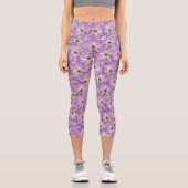 Bindweed Seamless Pattern Capri Leggings (Vorderseite)