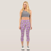 Bindweed Seamless Pattern Capri Leggings (Vorderseite)