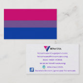 BiNet USA bisexuelle Visitenkarte (Vorne/Hinten)
