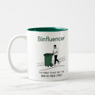 Binfluencer, der erste, der seine Mülleimer ausste Zweifarbige Tasse