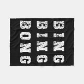 Bing Bing Bong Funny Retro Distressed Quote  Fleecedecke (Vorderseite (Horizontal))