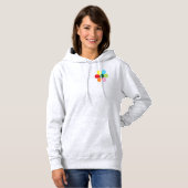 Bing Bong braune Jacke mit farbiger Blume Hoodie (Vorne ganz)