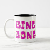 BING BONG FARBIGE TEXT-DESIGN ZWEIFARBIGE TASSE (Links)