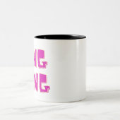 BING BONG FARBIGE TEXT-DESIGN ZWEIFARBIGE TASSE (Mittel)