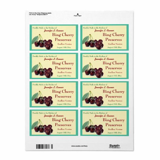 Bing Cherry Jam oder Preserve II Canning Jar (Vorne)