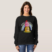 Bing Chilling Eiscreme Hamster Dank Meme Viral Qu Sweatshirt (Vorne ganz)