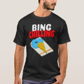 Bing Chilling Ice Cream Meme Melting Ice Creme Con T-Shirt (Vorderseite)