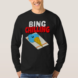 Bing Chilling Ice Cream Meme Melting Ice Creme Con T-Shirt