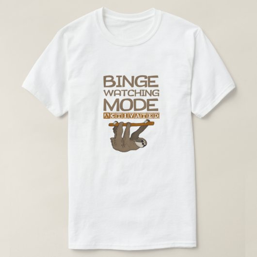 Binge-aufpassender Modus aktivierte T-Shirt (Design vorne)