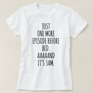 Binge-aufpassendes Süchtig-lustiges Pyjama-Shirt T-Shirt