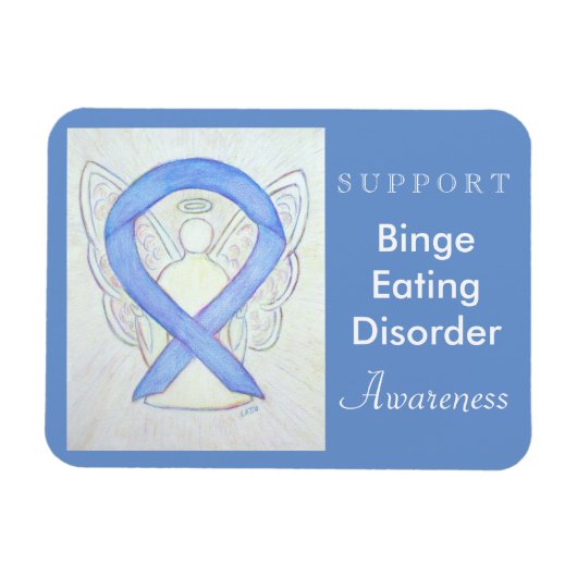 Binge Eating Disorder (BED) Awareness Angel Magnet (Horizontal)