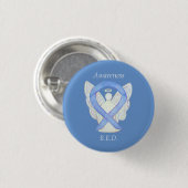 Binge Eating Disorder (BED) Awareness Ribbon Butto Button (Vorne & Hinten)