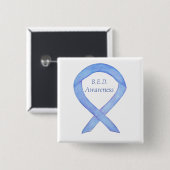 Binge Eating Disorder (BED) Awareness Ribbon Butto Button (Vorne & Hinten)