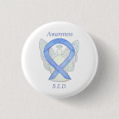 Binge Eating Disorder (BED) Awareness Ribbon Butto Button (Vorderseite)