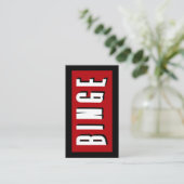 Binge Series Flix Telefonnummerkarte (Stehend Vorderseite)