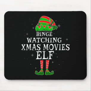 Binge-Watching von Weihnachtsfilmen Elf passend zu Mousepad