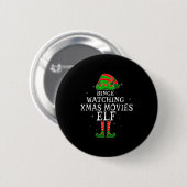 Binge Watching Xmas Movies Elf Matching Family Chr Button (Vorne & Hinten)