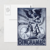 Bingham & Co. Velocipedes Postkarte (Vorne/Hinten)