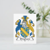 Bingham Familienwappen Postkarte (Stehend Vorderseite)