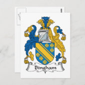 Bingham Familienwappen Postkarte (Vorne/Hinten)