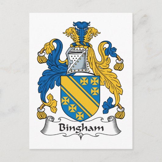 Bingham Familienwappen Postkarte (Vorderseite)