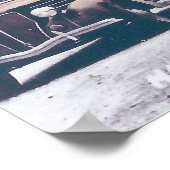 Bingham Maine - Hauptstraße mit alten Autos Poster (Ecke)