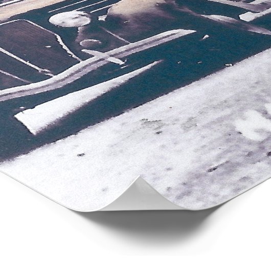 Bingham Maine - Hauptstraße mit alten Autos Poster (Ecke)