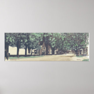Bingham, Maine - Vintage Aussicht auf die Hauptstr Poster