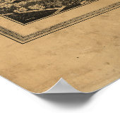 Binghamton New York 1882 Antique Panoramabalkarte Poster (Ecke)