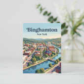 Binghamton, New York Postkarte (Stehend Vorderseite)
