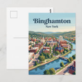 Binghamton, New York Postkarte (Vorne/Hinten)