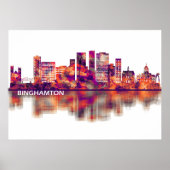 Binghamton New York Skyline Poster (Vorne)