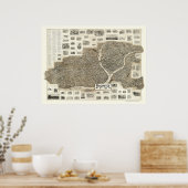 Binghamton, NY Panoramic Map - 1901 Poster (Küche)