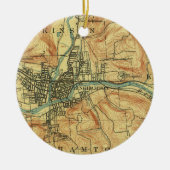 Binghamton NY Vintag Map Keramik Ornament (Vorne)