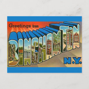 Binghamton NY Vintage-Postkarte Postkarte