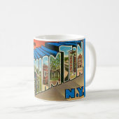 Binghamton NY Vintage Postkarten-Tasse Kaffeetasse (VorderseiteRechts)