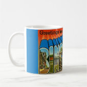 Binghamton NY Vintage Postkarten-Tasse Kaffeetasse (Links)