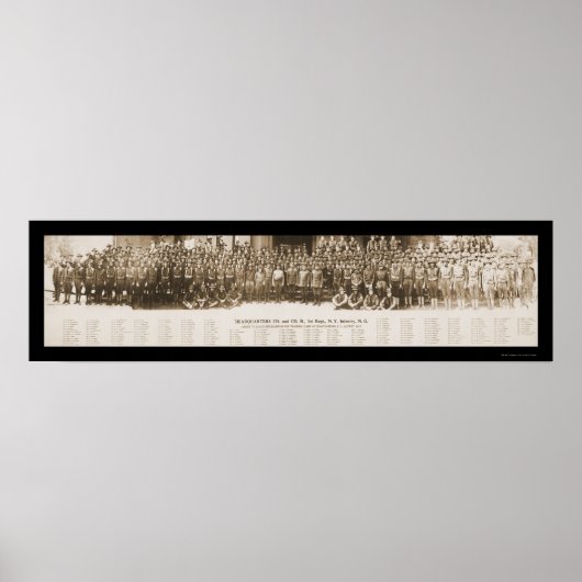 Binghamton Soldiers Foto 1917 Poster (Vorne)