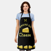 Binging on Cheese - lustiges Zitat Schürze (Getragen)