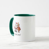 Bingle Jells Santa & Rudolph Holiday Coffee Tasse (Vorderseite Links)