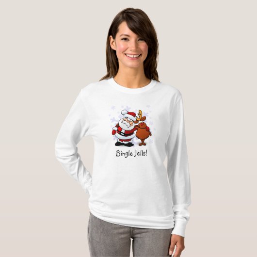 Bingle Jells Santa & Rudolph Holiday T-Shirt (Vorne ganz)