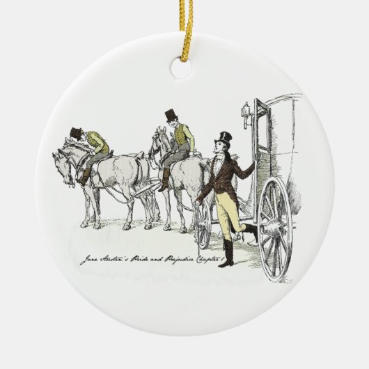 Bingley Arrives Jane Austen Pride and Prejudice Keramik Ornament (Vorne)