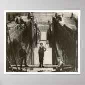 Bingley Five Rise Treppe Locks Poster (Vorne)