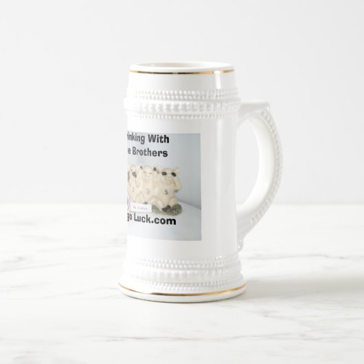 Bingo 037, trinkend mit dem BrothersBingo LUC… Bierglas (VorderseiteRechts)